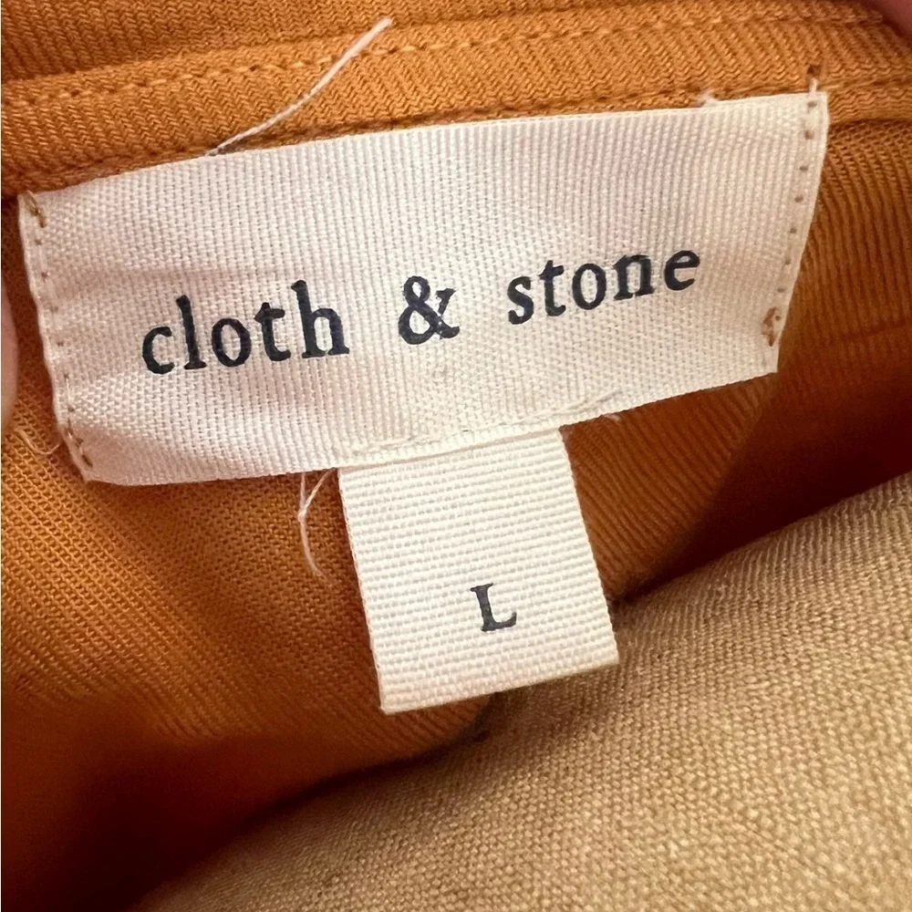 Anthropologie women’s mustard t-shirt dress cloth & stone large